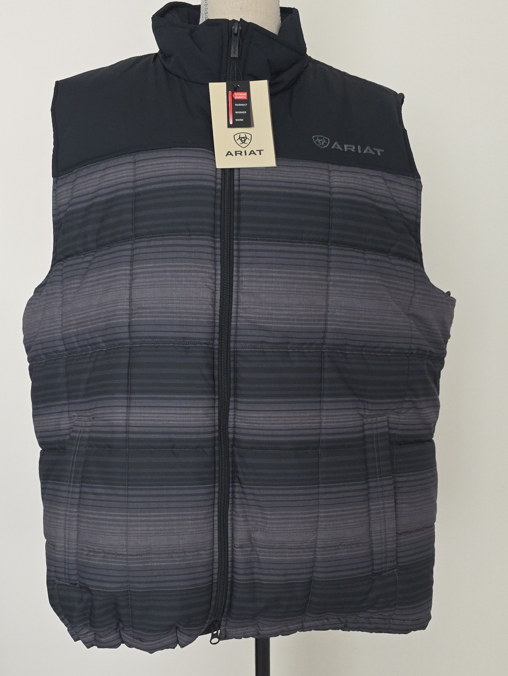 NWT Ariat Men's Crius Insulated Black & Gray Vest Size XL